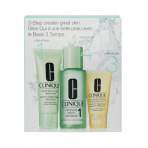 Clinique - 3step Skin Care System1 Női dekoratív kozmetikum Set (Ajándék szett) 50ml Extra lágy folyékony arcszappan + 100ml Tisztító arcápoló 1 + 30ml DDML